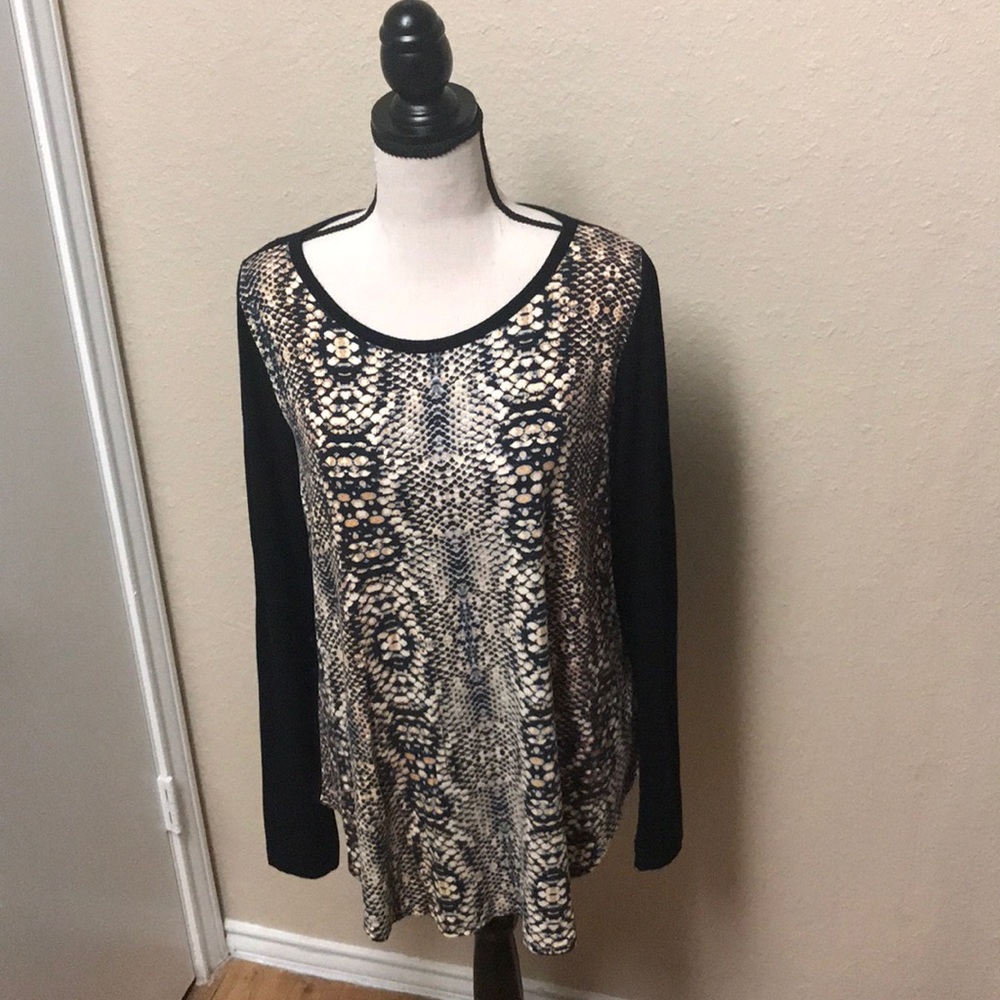Karen Kane Snake Print Top ~Size Large